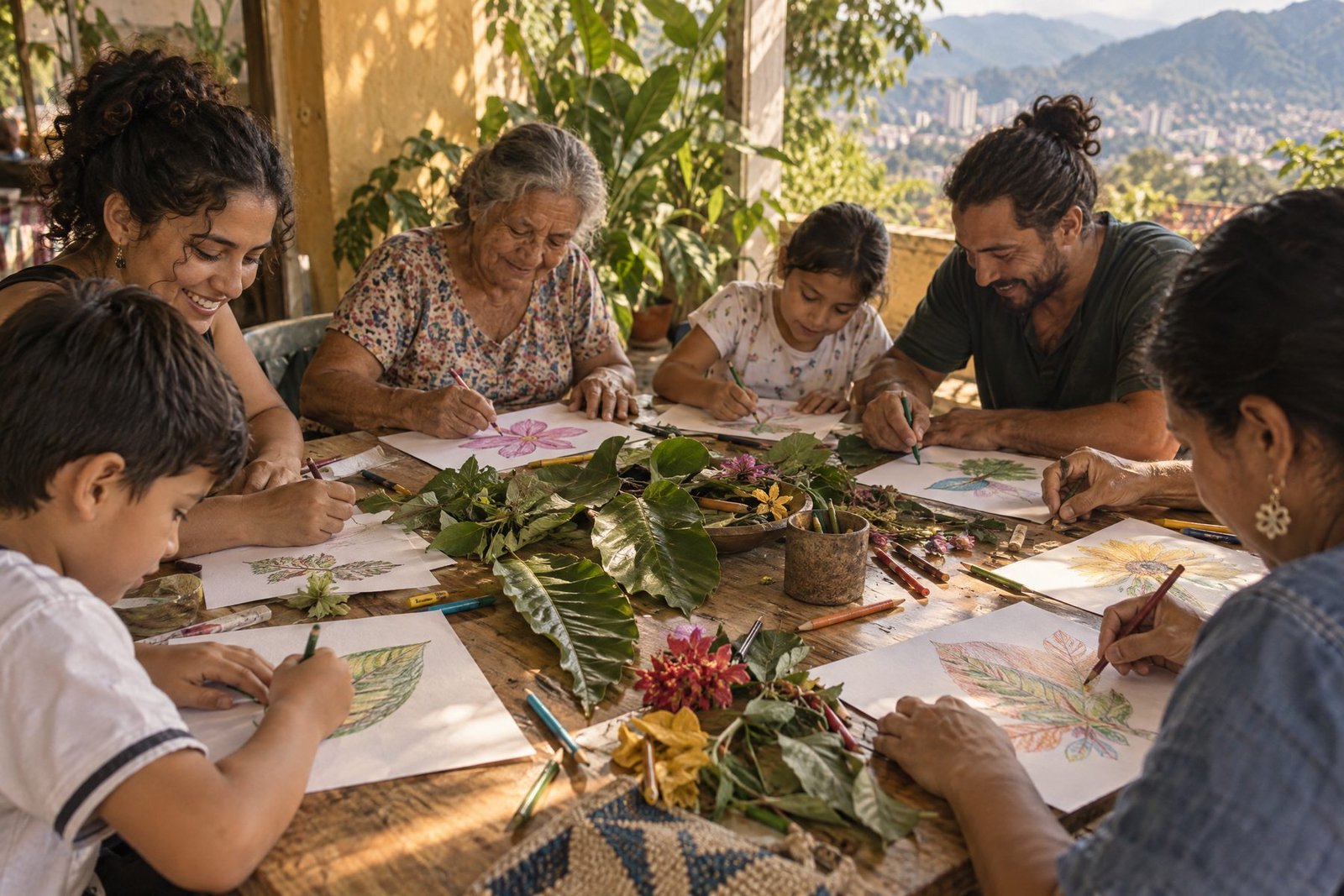 Taller de bienestar emocional con actividades creativas y participación comunitaria